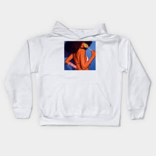 Blue woman Kids Hoodie